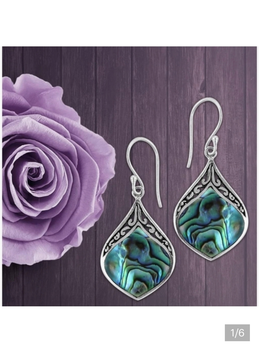 🆕️ Sterling Silver & Abalone Shell Earrings
